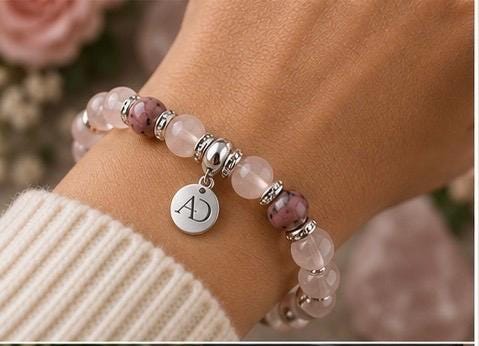 Heart Healing Harmony Bracelet Rose Quartz • Rhodonite • Clear Quartz