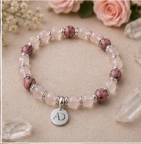 Heart Healing Harmony Bracelet Rose Quartz • Rhodonite • Clear Quartz