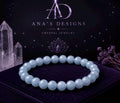 Celestial Tide “8mm Aquamarine Crystal Bracelet”