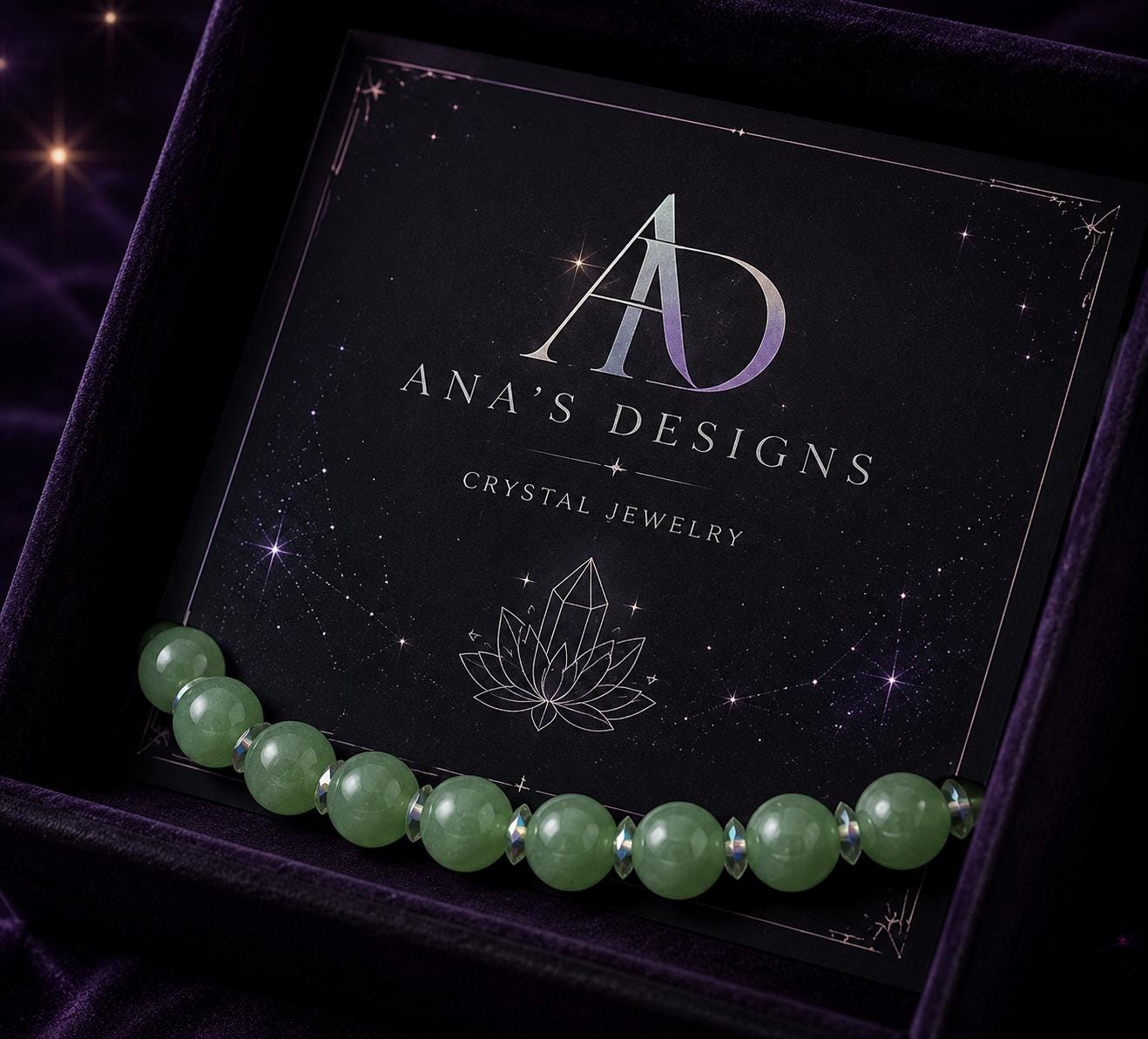 Emerald Aura 8mm Green Aventurine Crystal Bracelet