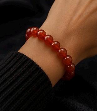 Ember Soul  8mm Carnelian Crystal Bracelet