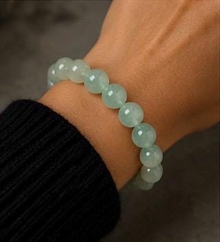 Celestial Sage 8mm Green Chalcedony Crystal Bracelet