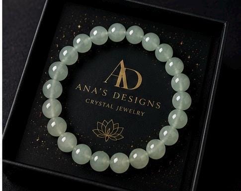 Celestial Sage 8mm Green Chalcedony Crystal Bracelet