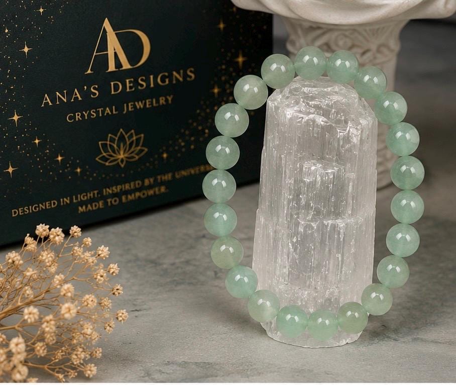 Celestial Sage 8mm Green Chalcedony Crystal Bracelet