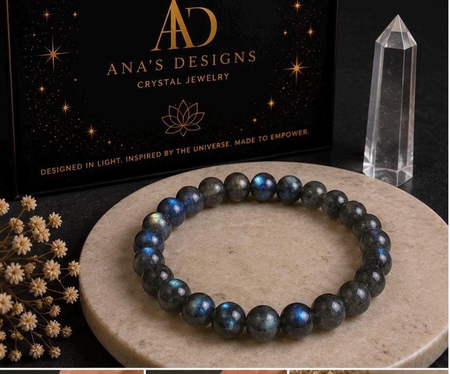 Midnight Aurora 8mm Labradorite Crystal Bracelet