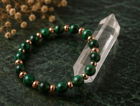 Emerald Alchemy Malachite & Copper Energy Bracelet