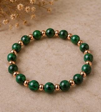 Emerald Alchemy Malachite & Copper Energy Bracelet