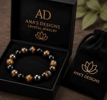 Triple pertection bracelet Black obsidian, gold tigers eye, and hematite
