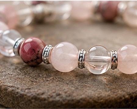 Heart Healing Harmony Bracelet Rose Quartz • Rhodonite • Clear Quartz