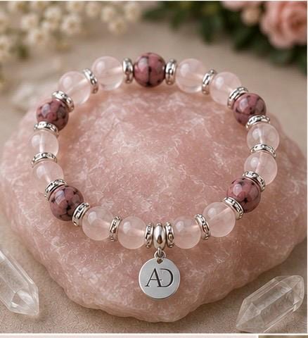 Heart Healing Harmony Bracelet Rose Quartz • Rhodonite • Clear Quartz