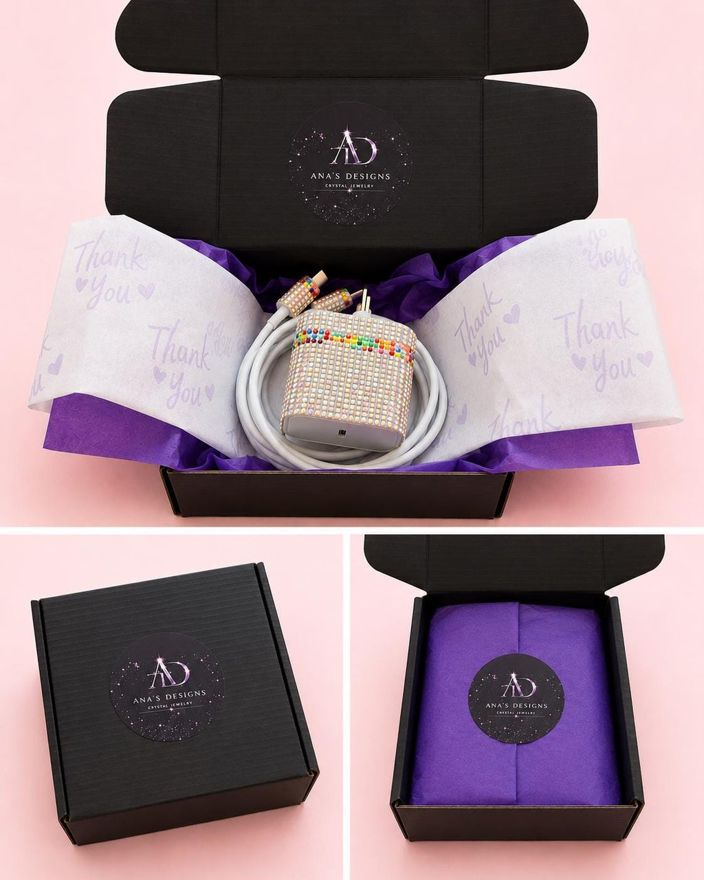 Luxury Bling USB-C Charger Set