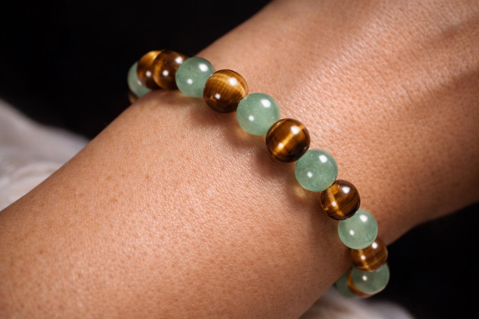 Golden abundance crystal bracelet