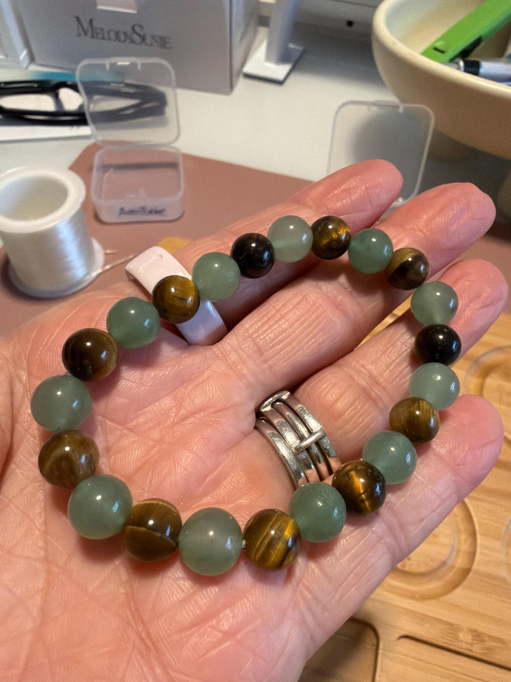 Golden abundance crystal bracelet