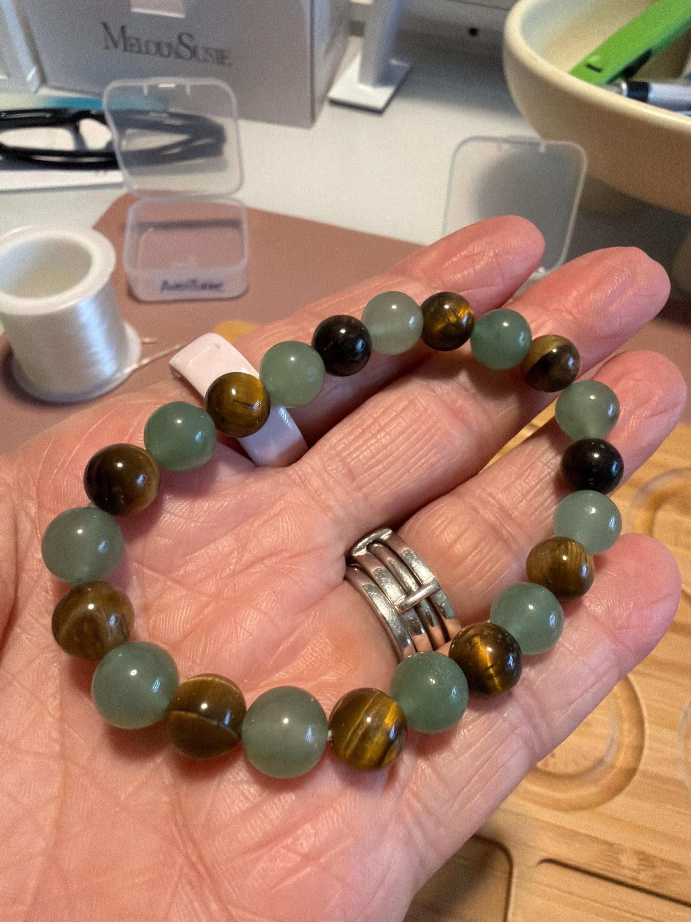 Golden abundance crystal bracelet