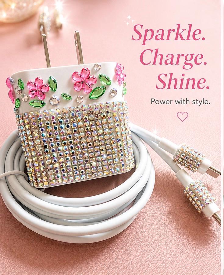 Luxury Bling USB-C Charger Set