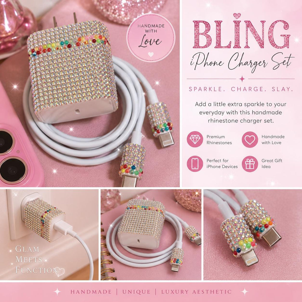 Luxury Bling USB-C Charger Set