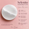 Selenite Charging Plates - ( round and 7 chakra stick available )Crystal Cleansing & Energy Charging