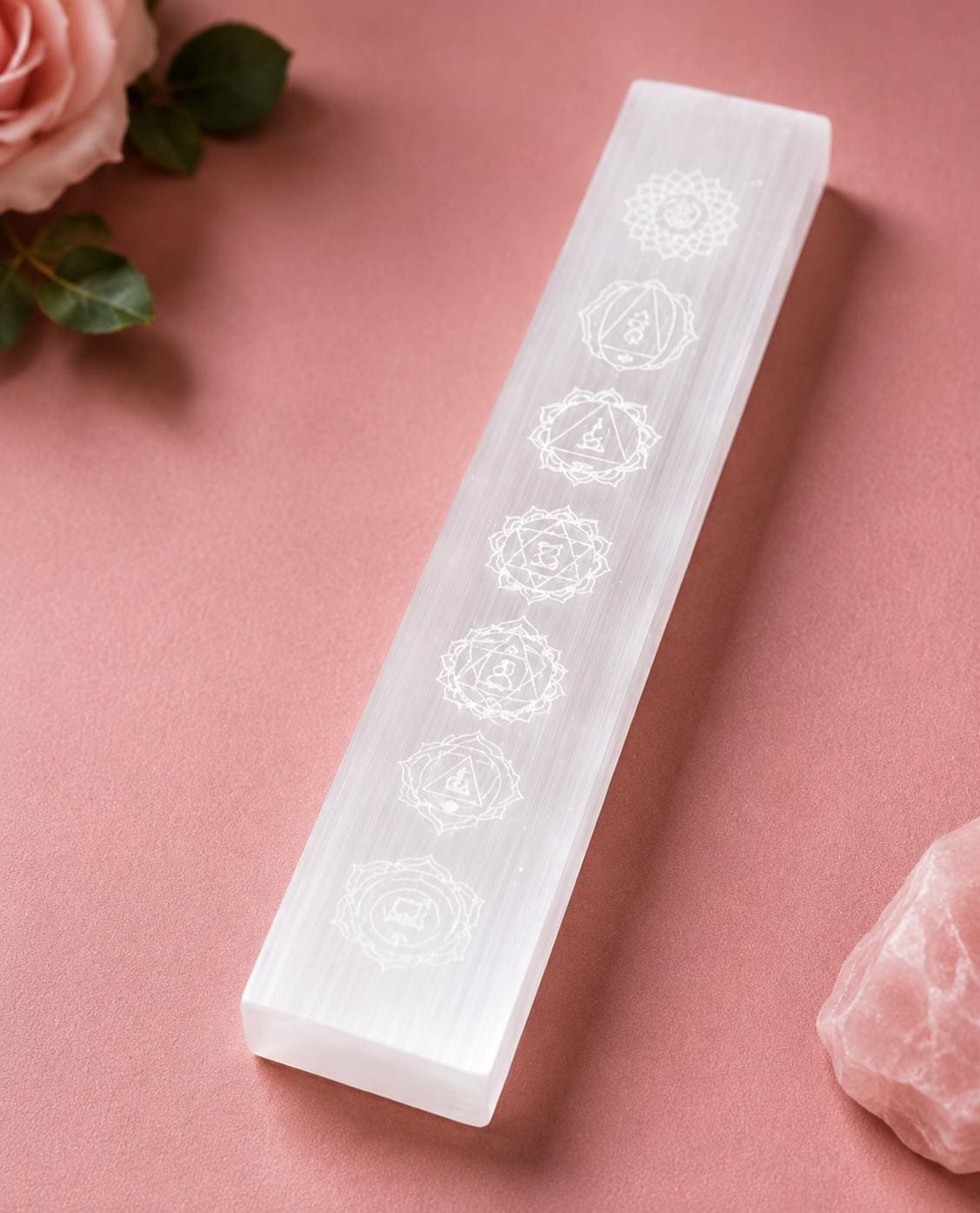 Selenite Charging Plates - ( round and 7 chakra stick available )Crystal Cleansing & Energy Charging