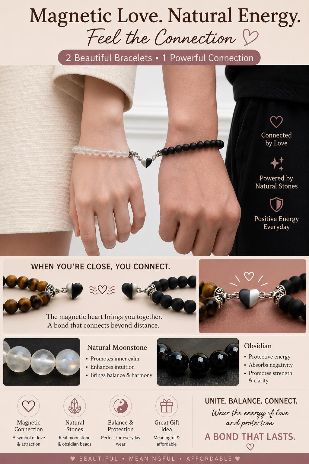 Magnetic Love Bracelets – Feel the Connection