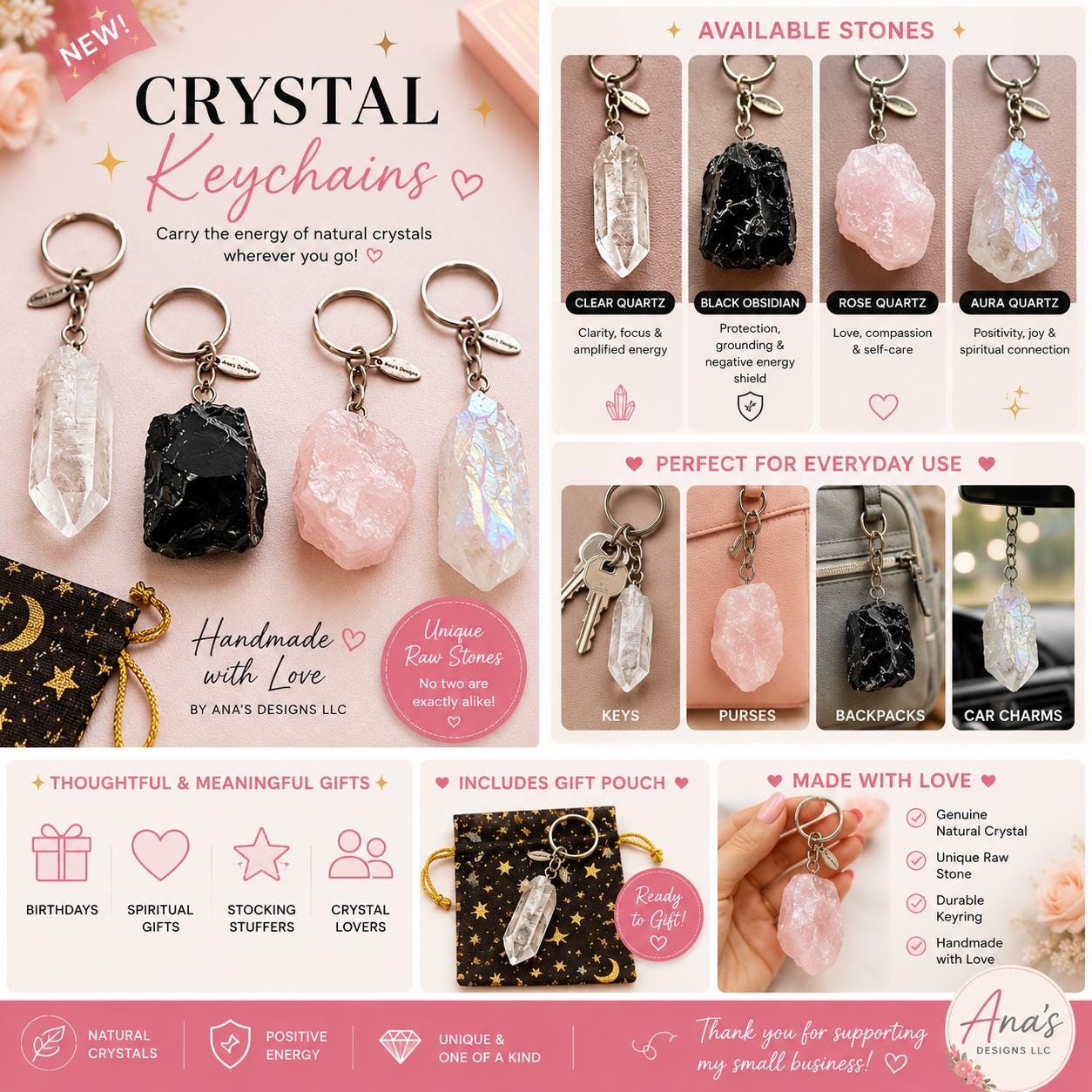 NEW Crystal Keychains Available!