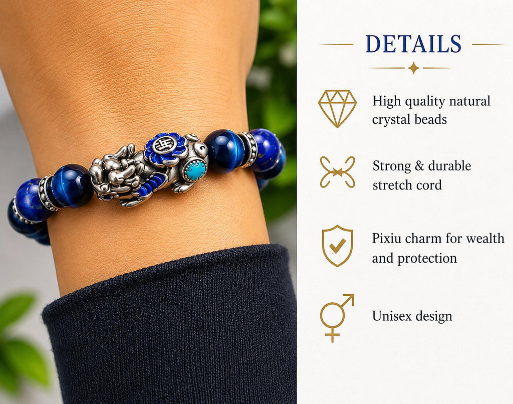 Blue Wealth Bracelet – Pixiu Prosperity Bracelet