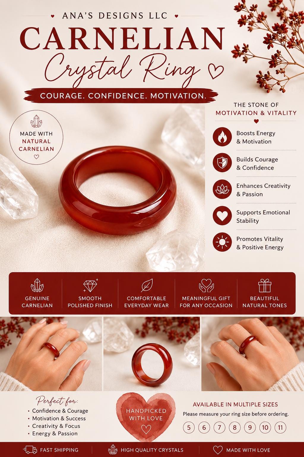 Crystal Ring Collection – Natural Gemstone Rings