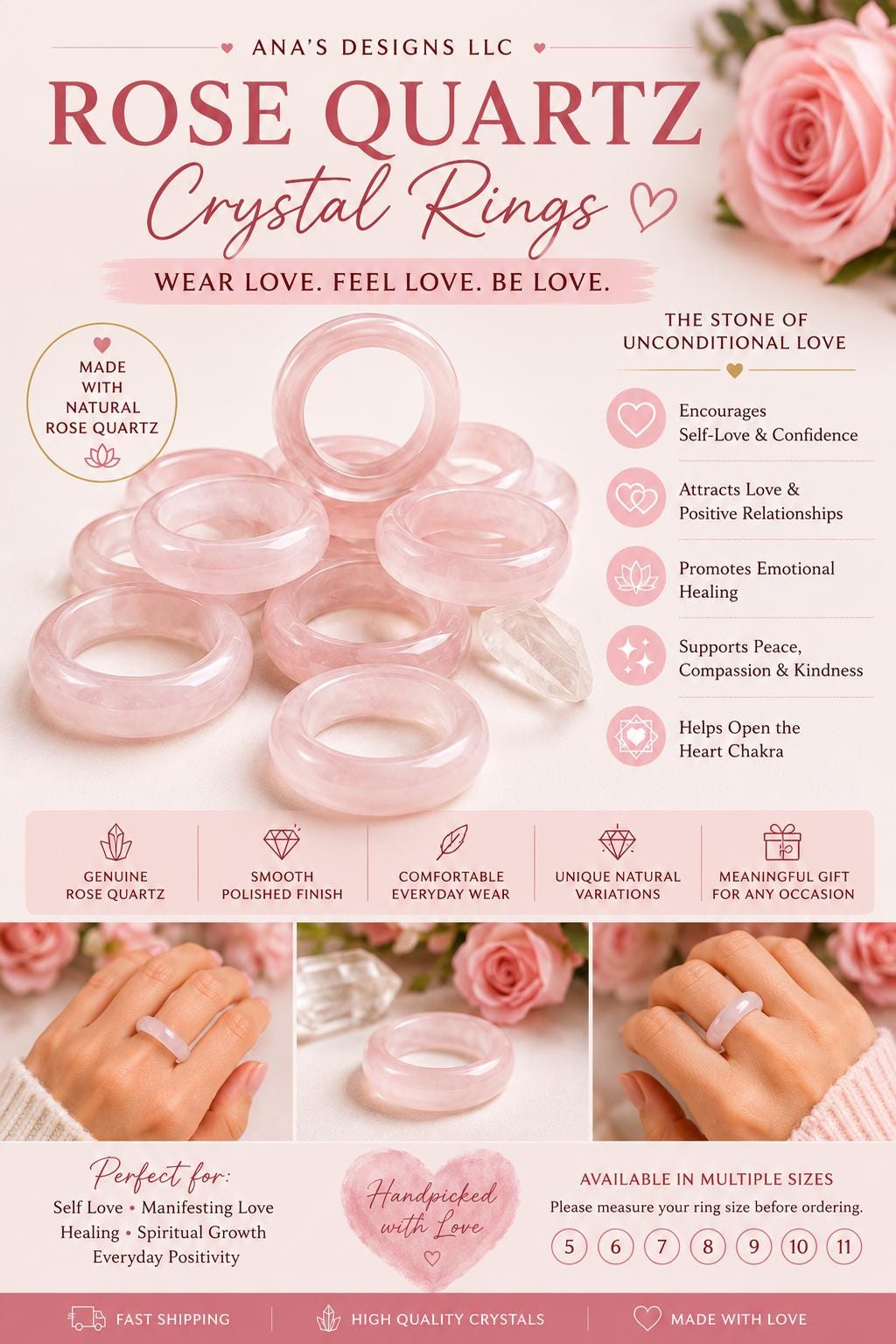 Crystal Ring Collection – Natural Gemstone Rings