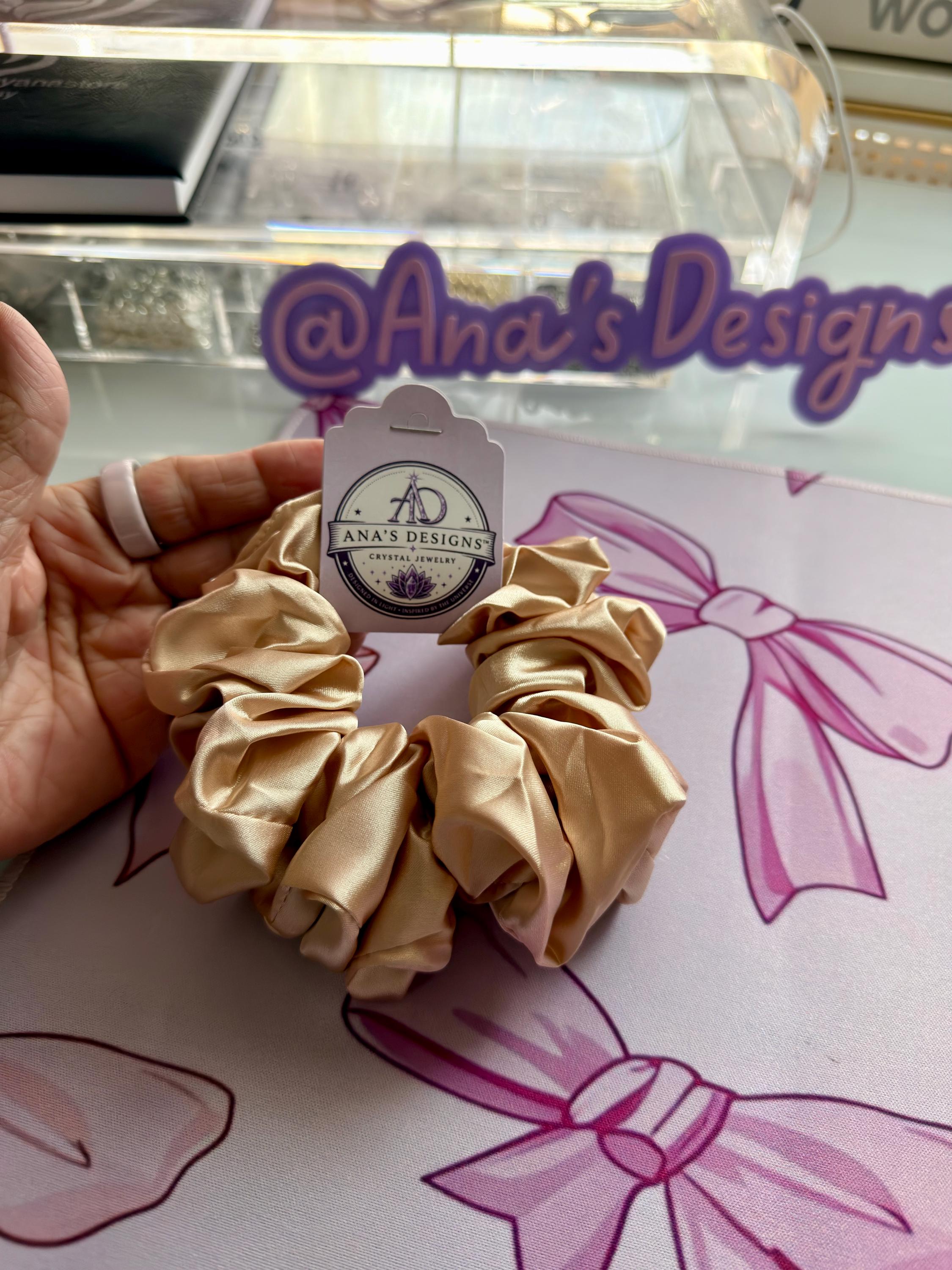 Medium Satin Scrunchie | Luxury Hair Accessory, Gentle Ponytail Holder