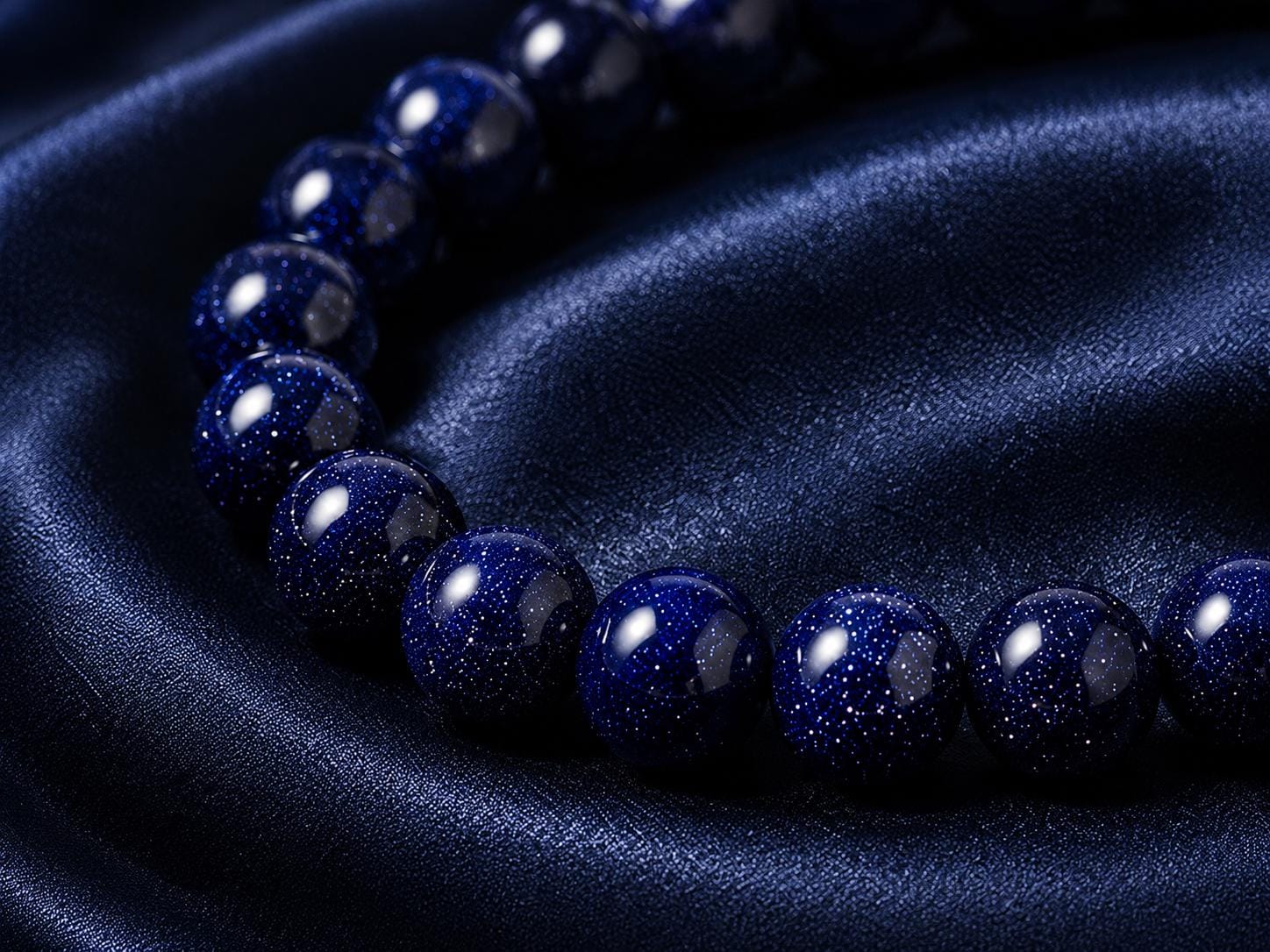 Cosmic Midnight Blue Goldstone 8 mm Crystal Bracelet