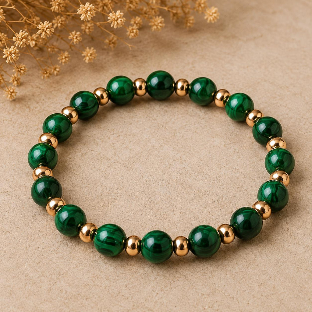 Emerald Alchemy Malachite & Copper Energy Bracelet