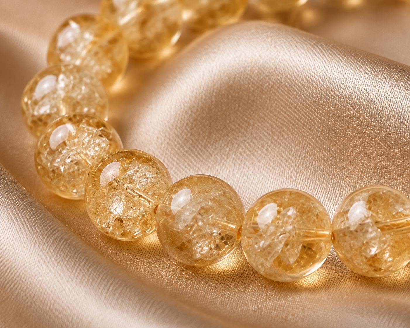 Golden Manifestation 8mm Citrine Crystal Bracelet
