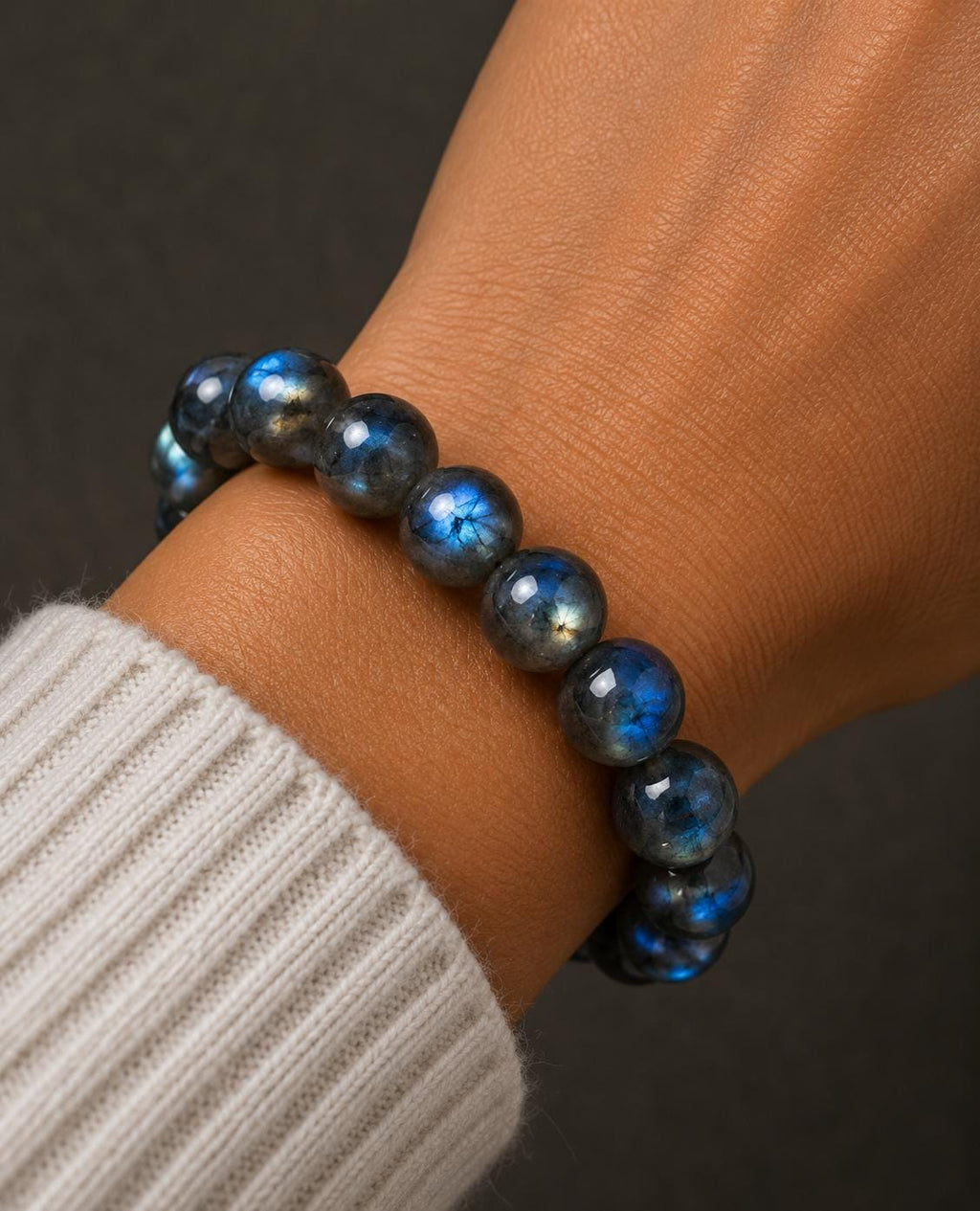 Midnight Aurora 8mm Labradorite Crystal Bracelet