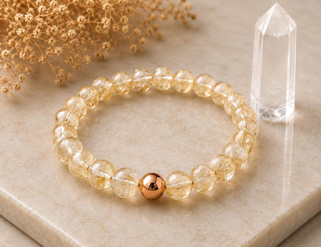 Solar Alchemy Citrine & Copper Energy Bracelet
