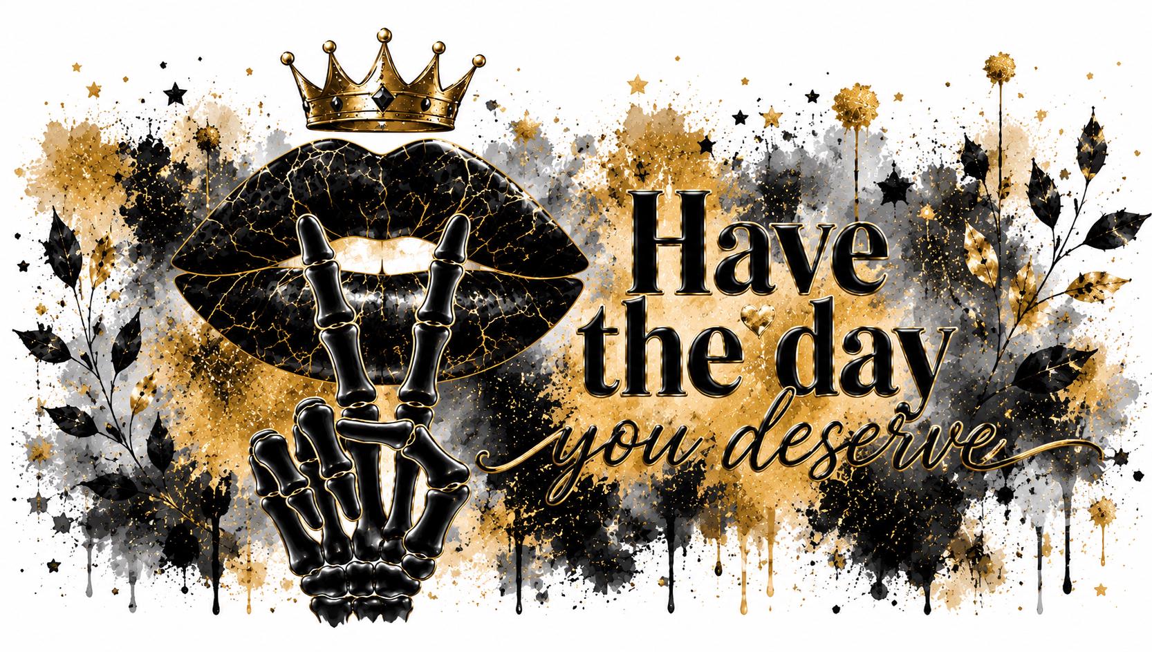 Gothic Skeleton Tumbler | Manifest Dreams, Kindness Free | Sublimation Print