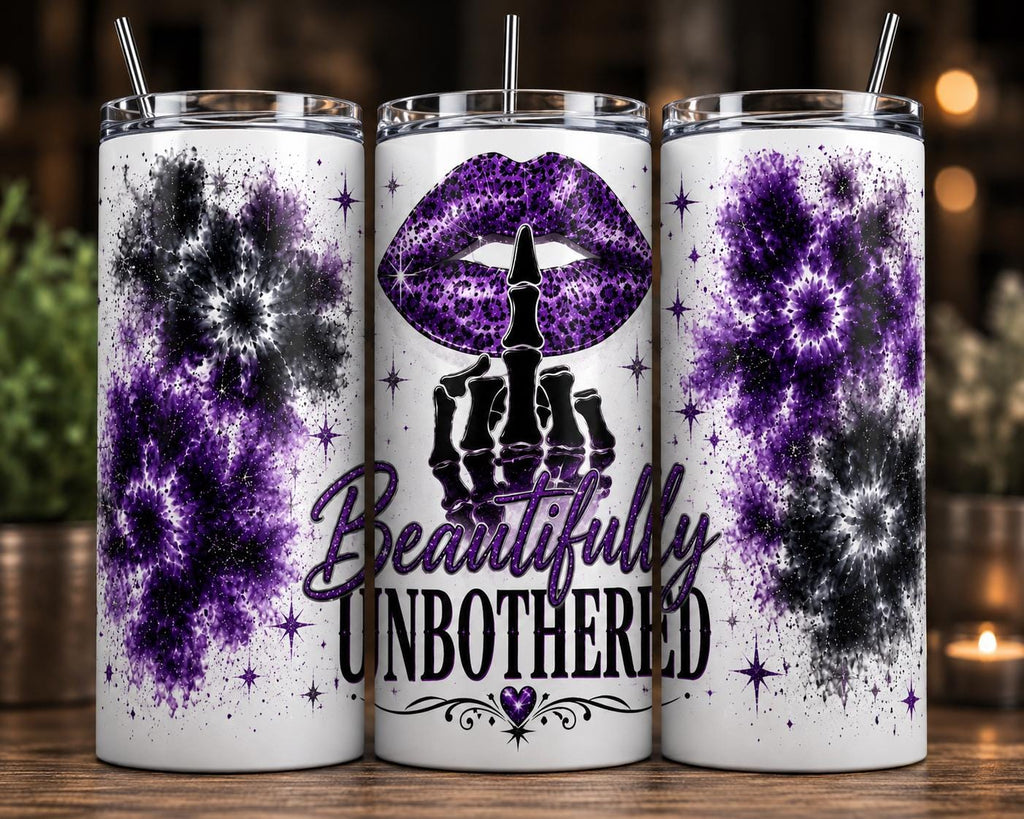 Gothic Skeleton Tumbler | Manifest Dreams, Kindness Free | Sublimation Print