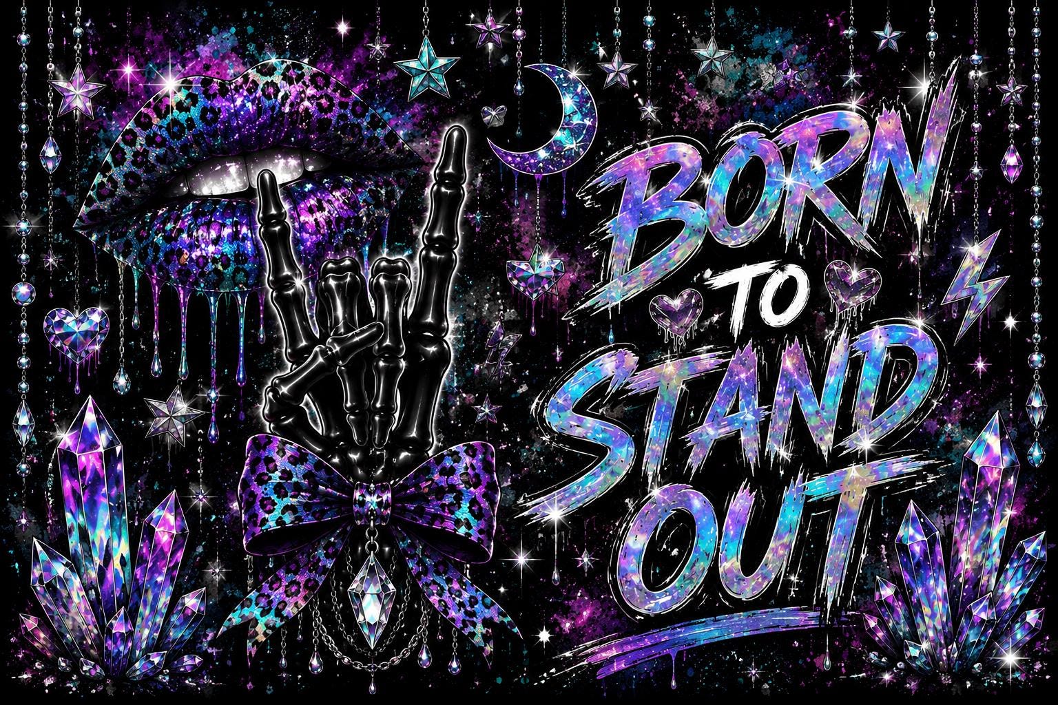 Gothic Skeleton Tumbler | Manifest Dreams, Kindness Free | Sublimation Print