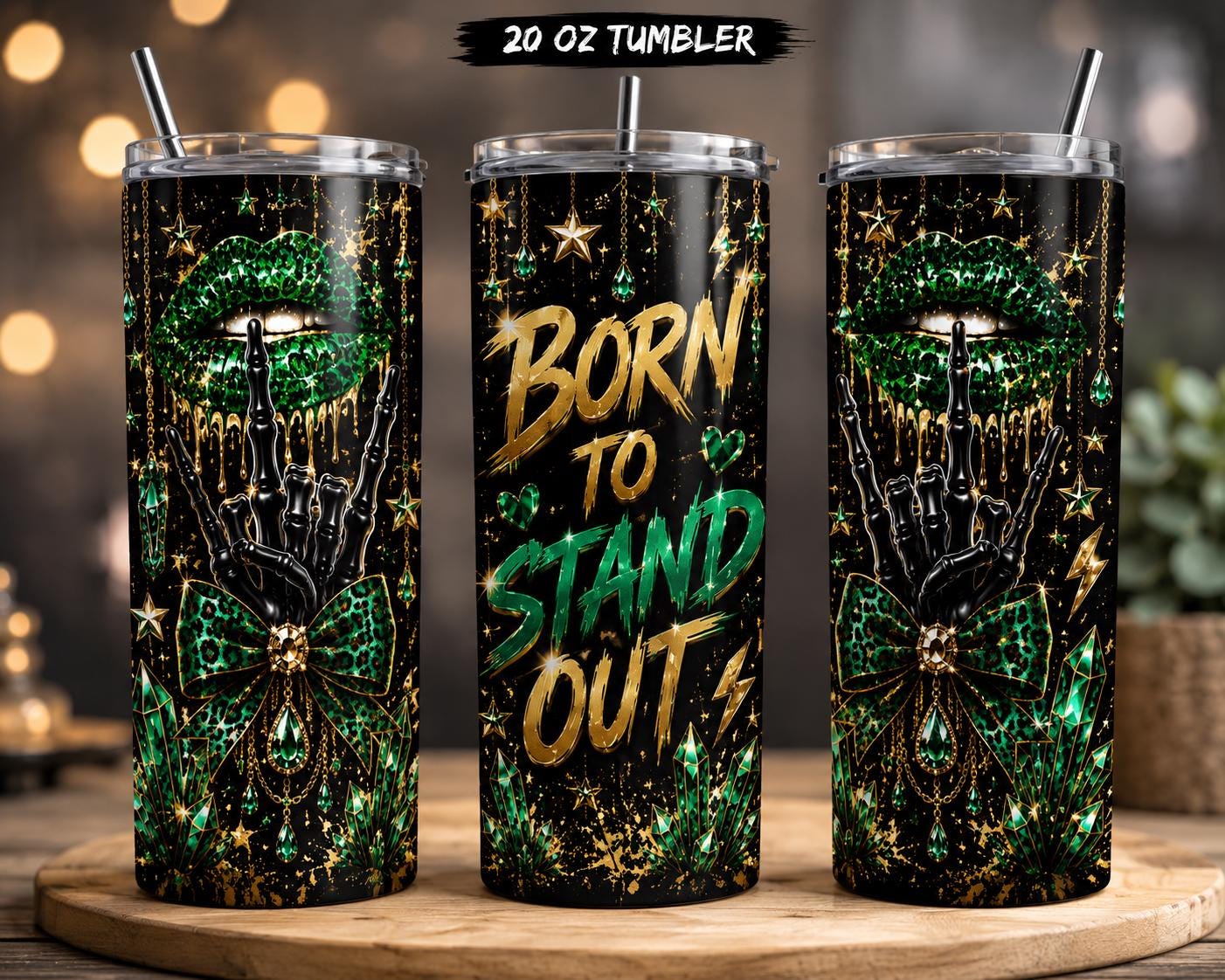 Gothic Skeleton Tumbler | Manifest Dreams, Kindness Free | Sublimation Print