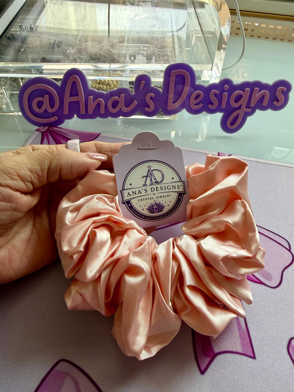 Medium Satin Scrunchie | Luxury Hair Accessory, Gentle Ponytail Holder