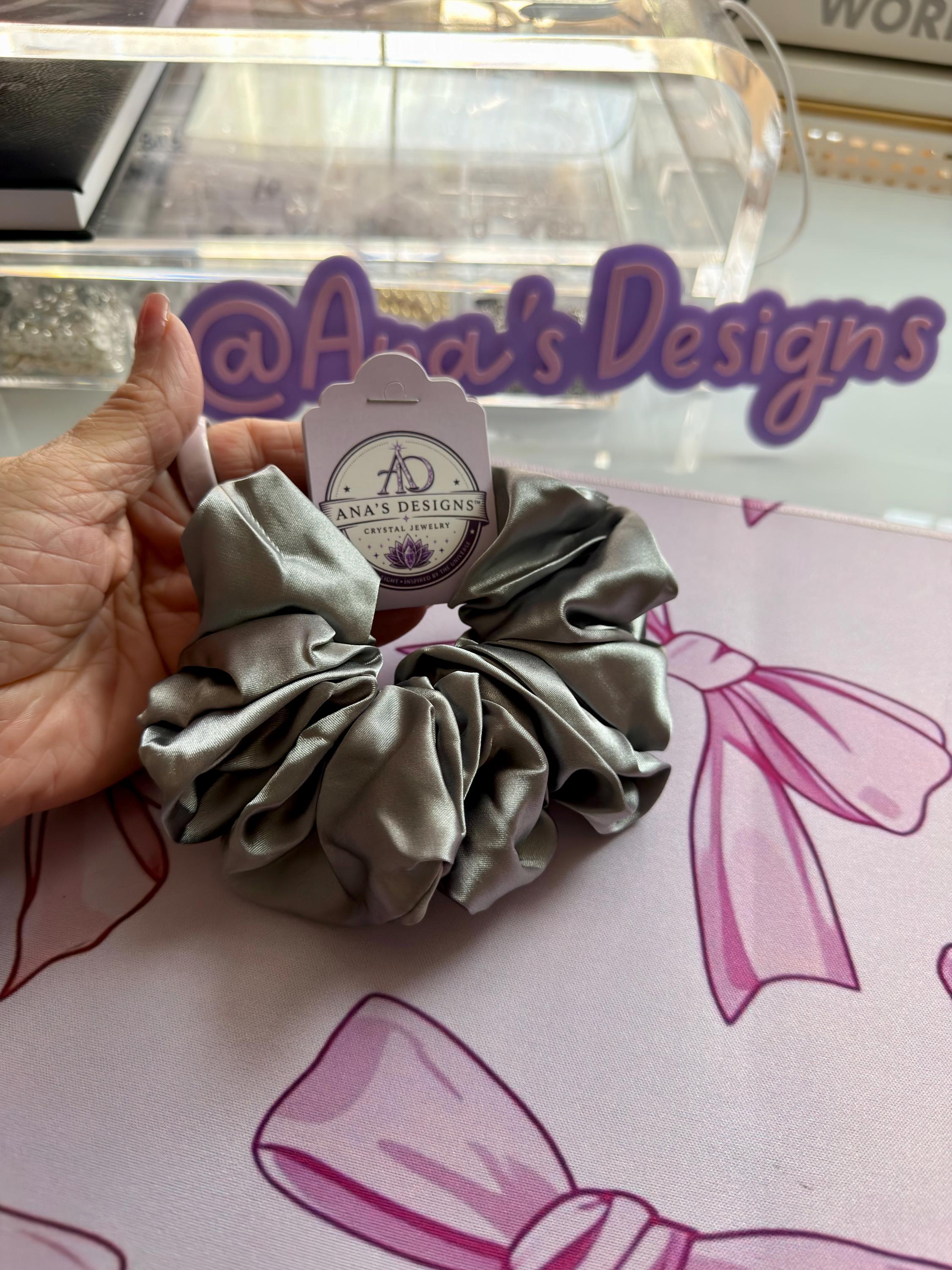 Medium Satin Scrunchie | Luxury Hair Accessory, Gentle Ponytail Holder