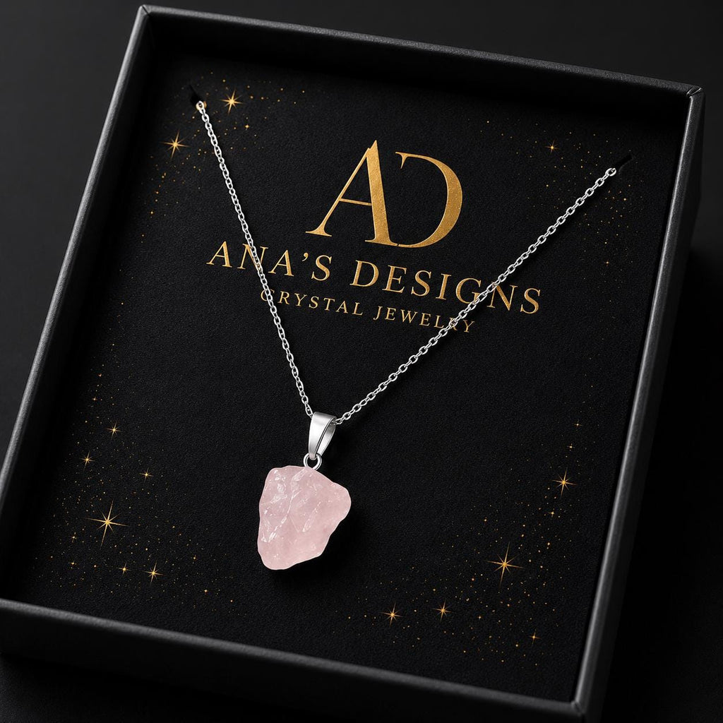 Blush Moon Rose Quartz Crystal Pendant