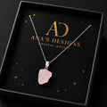 Blush Moon Rose Quartz Crystal Pendant