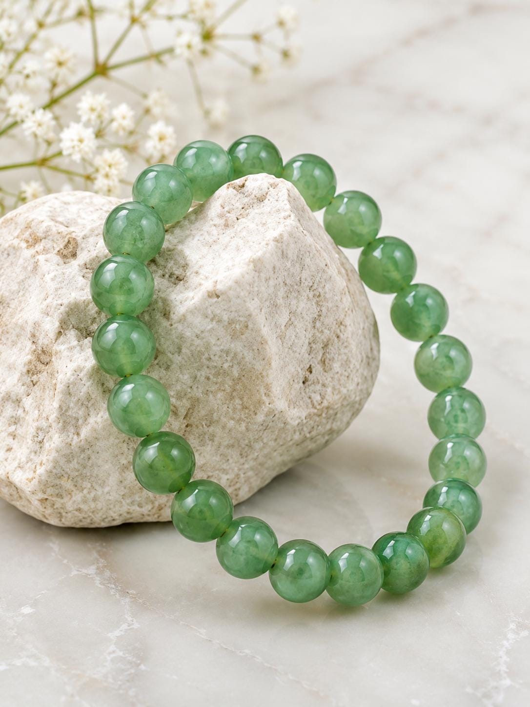 Emerald Aura 8mm Green Aventurine Crystal Bracelet