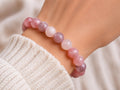 Strawberry Quartz Bracelet • 8mm Genuine Crystal Beads • Love & Emotional Healing