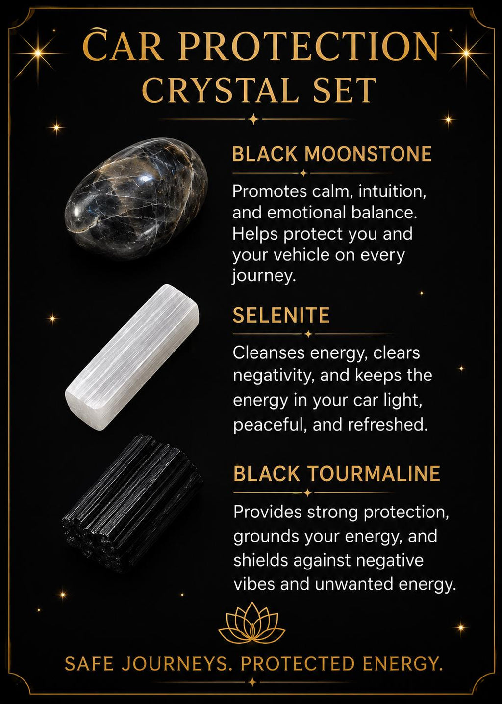Celestial Shield Car Protection Crystal Set