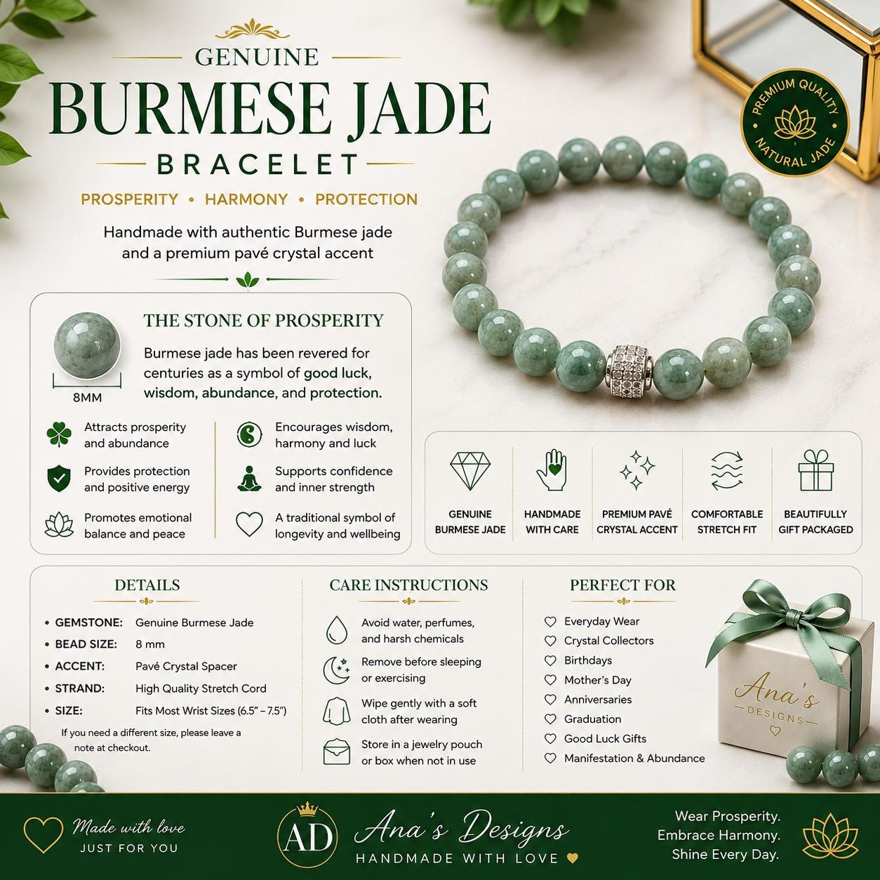 Genuine Burmese Jade Bracelet