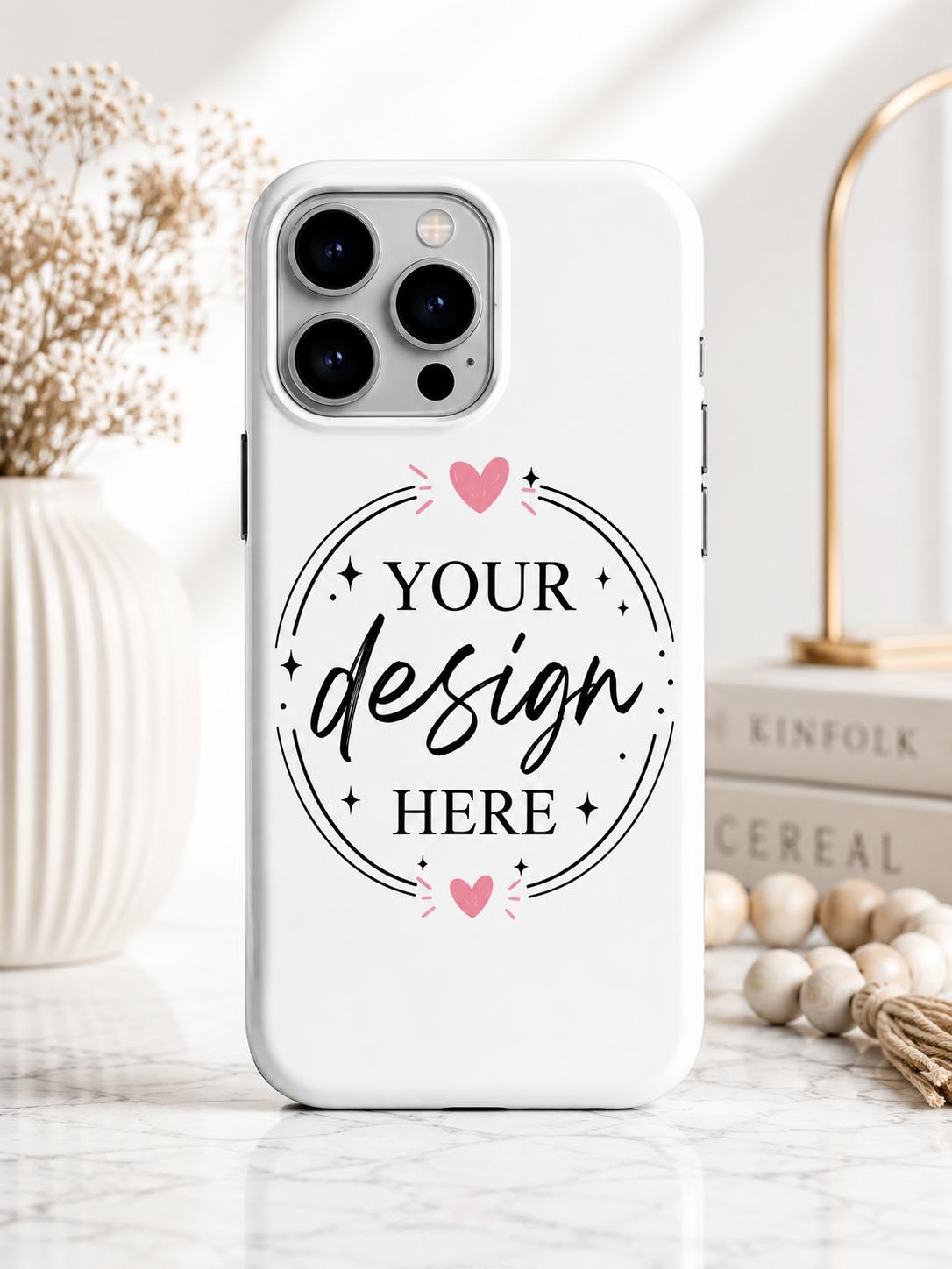 Bold Unapologetic Phone Case: Glitter Lips, Skeleton Hand, Celestial Design
