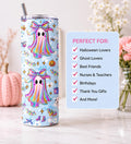 Pastel Rainbow Ghost Halloween 20 oz Skinny Tumbler