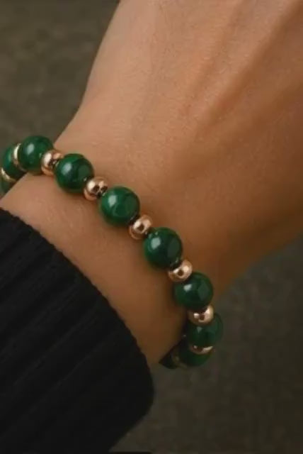 Emerald Alchemy Malachite & Copper Energy Bracelet