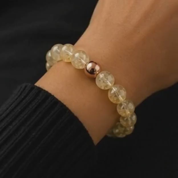 Solar Alchemy Citrine & Copper Energy Bracelet