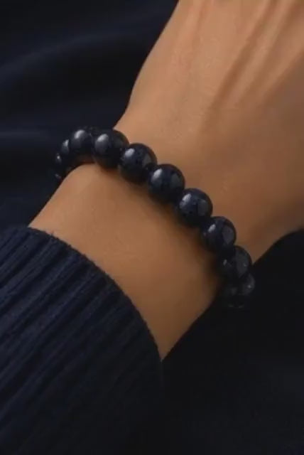 Cosmic Midnight Blue Goldstone 8 mm Crystal Bracelet